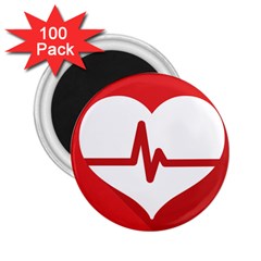 Cardiologist Hypertension Rheumatology Specialists Heart Rate Red Love 2 25  Magnets (100 Pack)  by Mariart