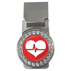 Cardiologist Hypertension Rheumatology Specialists Heart Rate Red Love Money Clips (cz)  by Mariart