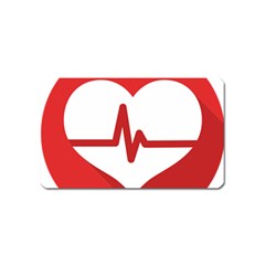 Cardiologist Hypertension Rheumatology Specialists Heart Rate Red Love Magnet (name Card) by Mariart