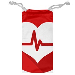 Cardiologist Hypertension Rheumatology Specialists Heart Rate Red Love Jewelry Bag by Mariart