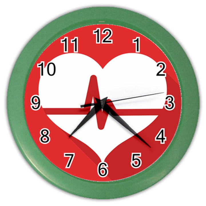 Cardiologist Hypertension Rheumatology Specialists Heart Rate Red Love Color Wall Clocks