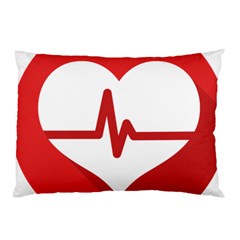 Cardiologist Hypertension Rheumatology Specialists Heart Rate Red Love Pillow Case by Mariart