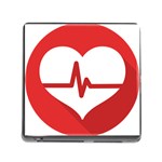 Cardiologist Hypertension Rheumatology Specialists Heart Rate Red Love Memory Card Reader (Square) Front