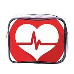 Cardiologist Hypertension Rheumatology Specialists Heart Rate Red Love Mini Toiletries Bags by Mariart