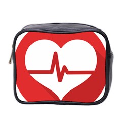 Cardiologist Hypertension Rheumatology Specialists Heart Rate Red Love Mini Toiletries Bag 2-side by Mariart