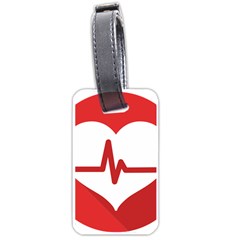 Cardiologist Hypertension Rheumatology Specialists Heart Rate Red Love Luggage Tags (one Side) 