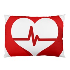 Cardiologist Hypertension Rheumatology Specialists Heart Rate Red Love Pillow Case (two Sides) by Mariart