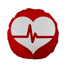 Cardiologist Hypertension Rheumatology Specialists Heart Rate Red Love Standard 15  Premium Round Cushions