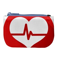 Cardiologist Hypertension Rheumatology Specialists Heart Rate Red Love Large Coin Purse by Mariart