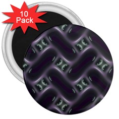 Closeup Purple Line 3  Magnets (10 Pack) 