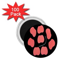 Craft Pink Black Polka Spot 1 75  Magnets (100 Pack) 