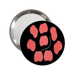 Craft Pink Black Polka Spot 2 25  Handbag Mirrors