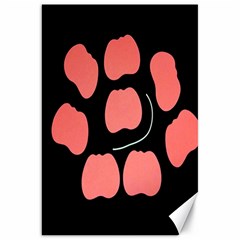 Craft Pink Black Polka Spot Canvas 20  X 30   by Mariart