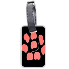 Craft Pink Black Polka Spot Luggage Tags (one Side)  by Mariart