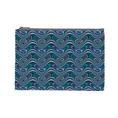 Boomarang Pattern Wave Waves Chevron Green Line Cosmetic Bag (large)  by Mariart