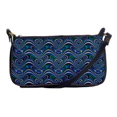 Boomarang Pattern Wave Waves Chevron Green Line Shoulder Clutch Bags by Mariart