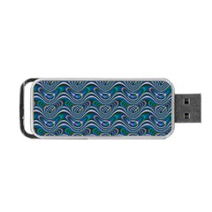 Boomarang Pattern Wave Waves Chevron Green Line Portable Usb Flash (two Sides) by Mariart