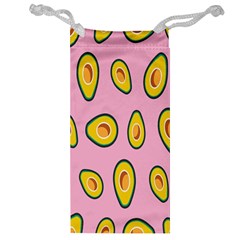 Fruit Avocado Green Pink Yellow Jewelry Bag