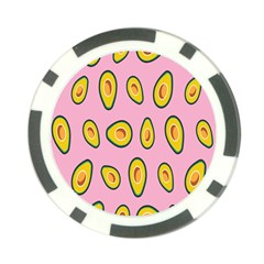 Fruit Avocado Green Pink Yellow Poker Chip Card Guard by Mariart