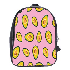 Fruit Avocado Green Pink Yellow School Bags(large) 