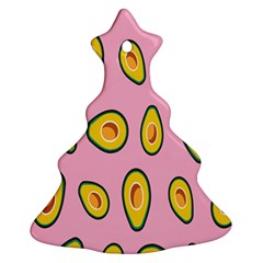 Fruit Avocado Green Pink Yellow Ornament (christmas Tree)  by Mariart