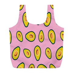 Fruit Avocado Green Pink Yellow Full Print Recycle Bags (l) 