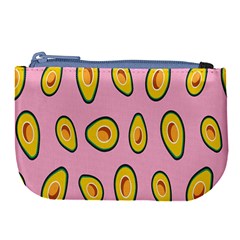 Fruit Avocado Green Pink Yellow Large Coin Purse by Mariart