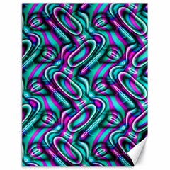 Circle Purple Green Wave Chevron Waves Canvas 18  x 24  