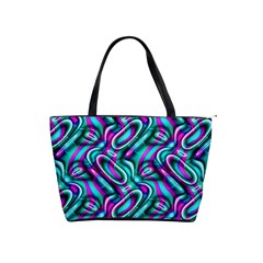 Circle Purple Green Wave Chevron Waves Shoulder Handbags