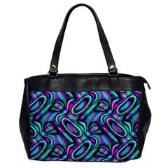 Circle Purple Green Wave Chevron Waves Office Handbags