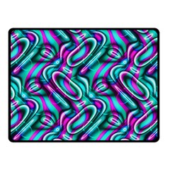 Circle Purple Green Wave Chevron Waves Fleece Blanket (Small)