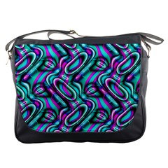 Circle Purple Green Wave Chevron Waves Messenger Bags