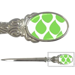 Green Water Rain Letter Openers