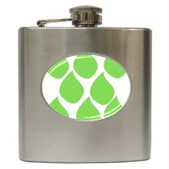 Green Water Rain Hip Flask (6 oz)