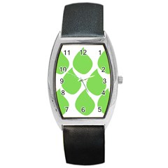 Green Water Rain Barrel Style Metal Watch