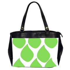 Green Water Rain Office Handbags (2 Sides) 