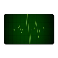 Heart Rate Green Line Light Healty Magnet (rectangular) by Mariart