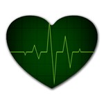 Heart Rate Green Line Light Healty Heart Mousepads Front