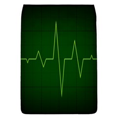 Heart Rate Green Line Light Healty Flap Covers (l)  by Mariart