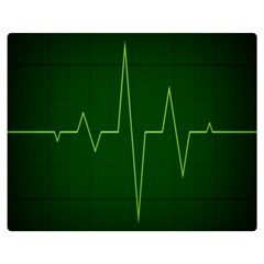 Heart Rate Green Line Light Healty Double Sided Flano Blanket (medium)  by Mariart