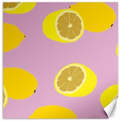 Fruit Lemons Orange Purple Canvas 12  X 12   by Mariart