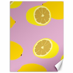 Fruit Lemons Orange Purple Canvas 36  X 48   by Mariart