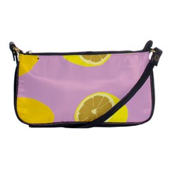 Fruit Lemons Orange Purple Shoulder Clutch Bags by Mariart
