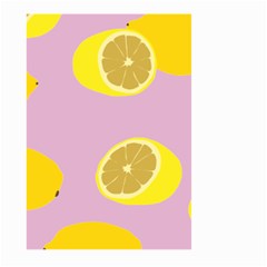 Fruit Lemons Orange Purple Large Garden Flag (two Sides) by Mariart