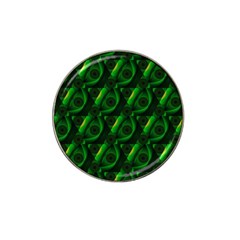 Green Eye Line Triangle Poljka Hat Clip Ball Marker (4 Pack) by Mariart