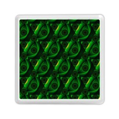 Green Eye Line Triangle Poljka Memory Card Reader (square)  by Mariart