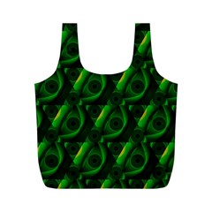Green Eye Line Triangle Poljka Full Print Recycle Bags (m) 