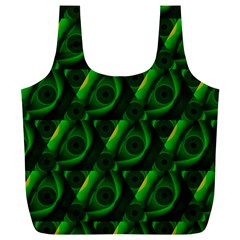 Green Eye Line Triangle Poljka Full Print Recycle Bags (l) 