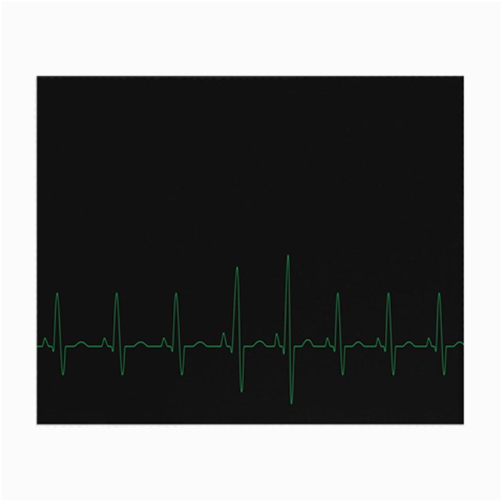 Heart Rate Line Green Black Wave Chevron Waves Small Glasses Cloth (2-Side)