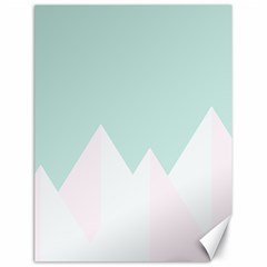 Montain Blue Snow Chevron Wave Pink Canvas 18  X 24  